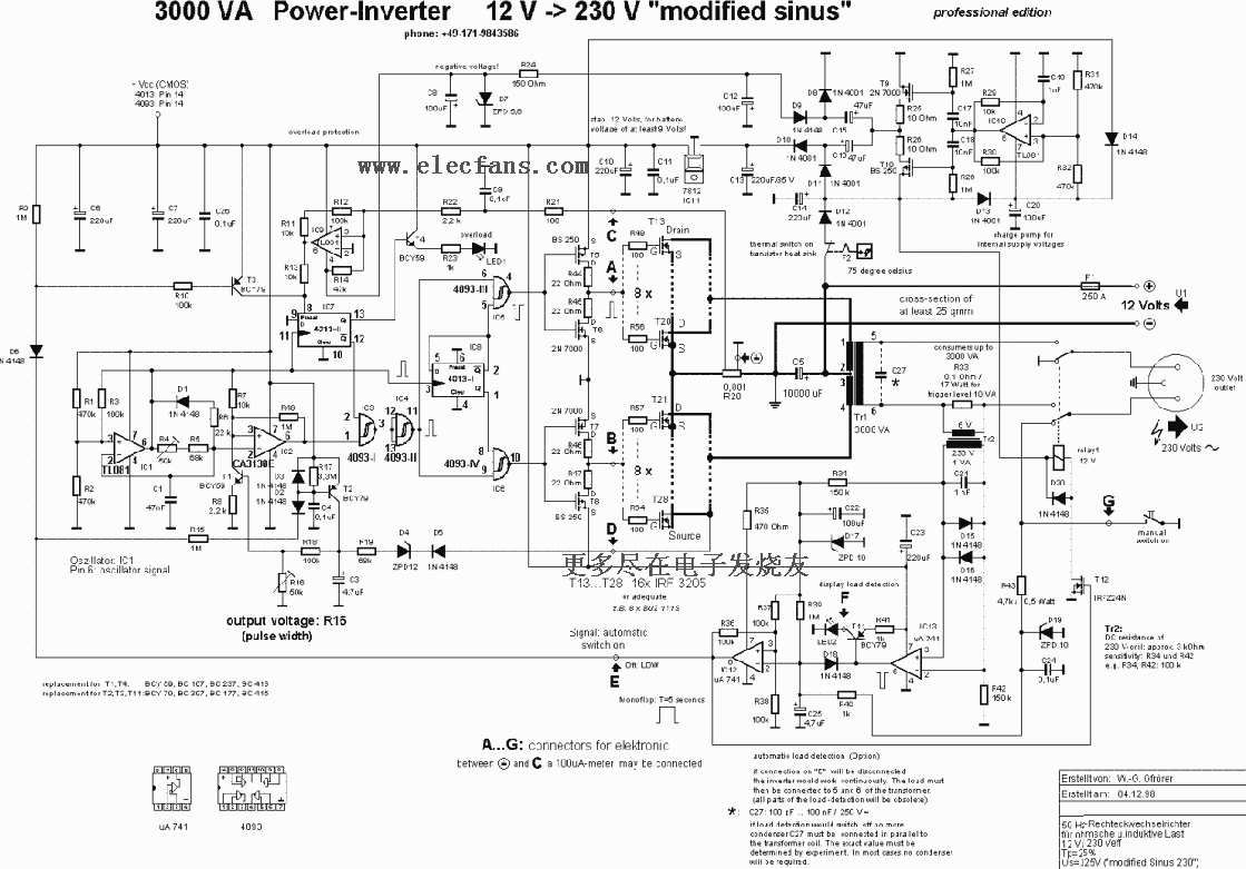 12v逆變器電路圖
