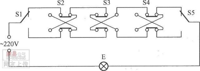 雙控開關(guān)接線圖三