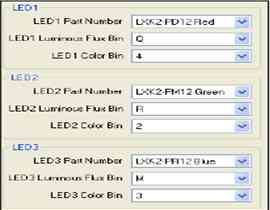 圖8：LED型號規(guī)格參數(shù)設置表