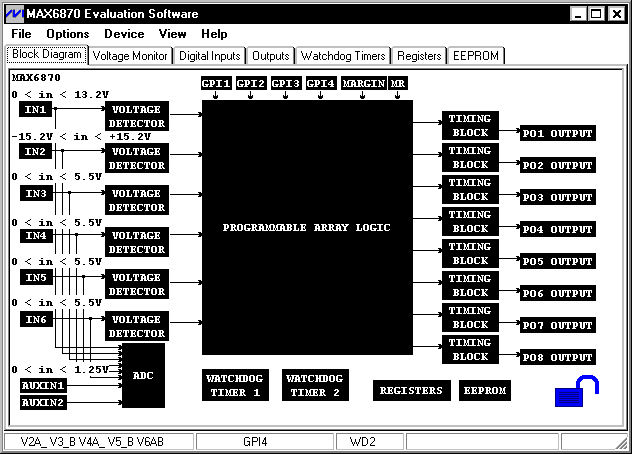圖2. 點擊對應(yīng)的方框或標(biāo)簽，可以進行門限電壓、延遲、輸出結(jié)構(gòu)和邏輯的設(shè)置。