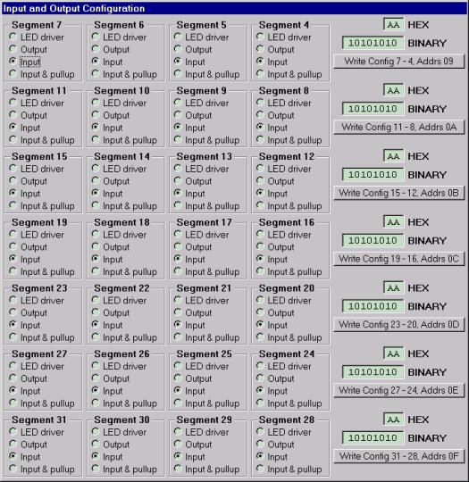 Figure 5. I/O configuration window.