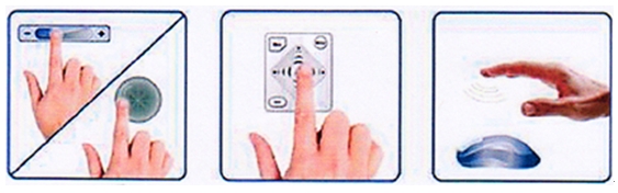 圖4：滑塊、滾輪、觸摸按鈕和臨近傳感應(yīng)用的例子。