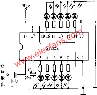 SL322作單聲道音量電平指示電路的應(yīng)用  m.makelele.cn