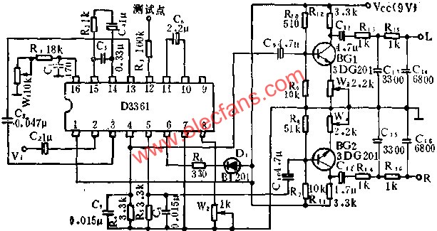 D3361鎖相環(huán)調(diào)頻立體聲解碼電路的應(yīng)用  m.makelele.cn