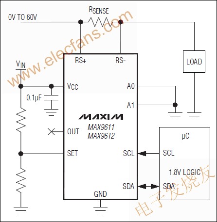 MAX9611/MAX9612電流檢測放大器 m.makelele.cn