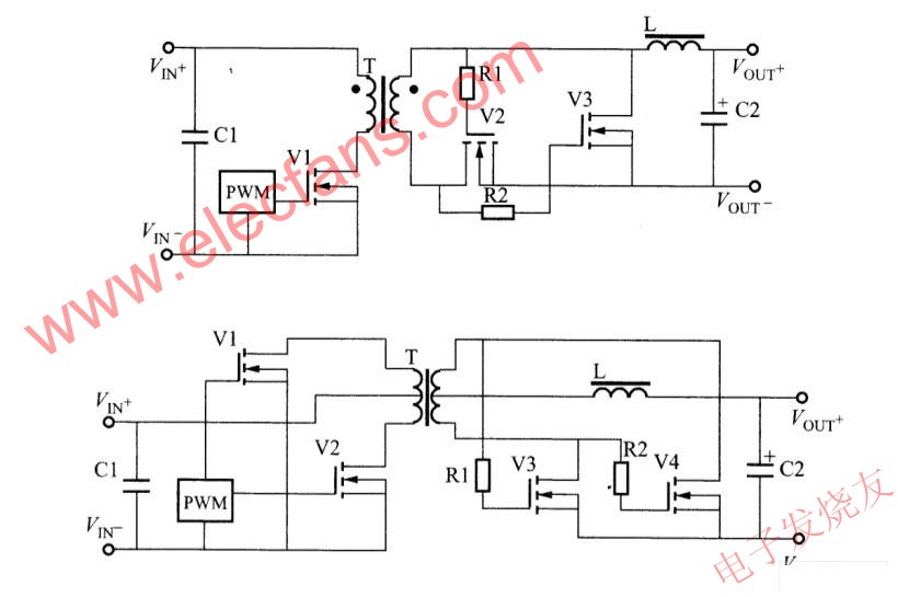 反激、正激、推挽電路的自偏置同步整流電路 m.makelele.cn
