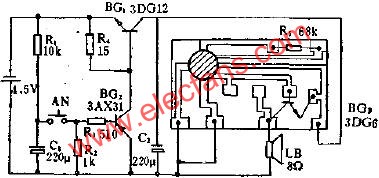 CW9300在定時(shí)門鈴電路中的應(yīng)用電路圖  m.makelele.cn