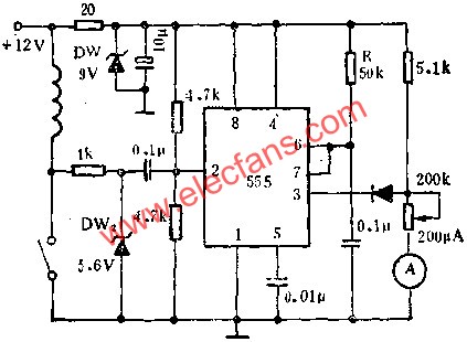 時(shí)基集成電路組成速率檢測(cè)電路圖 m.makelele.cn