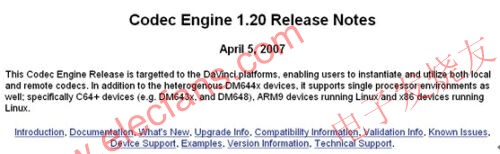  Codec Engine 1.20 Release Notes截圖 m.makelele.cn