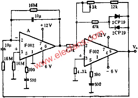 1HZ以下的正弦波振蕩器電路圖  m.makelele.cn