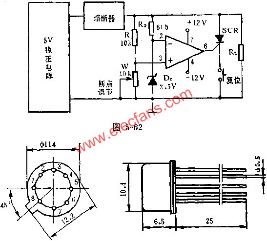 快速過壓保護器電路圖  m.makelele.cn