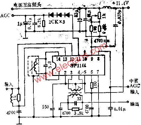 SF1144圖象中放電路的應(yīng)用電路圖  m.makelele.cn
