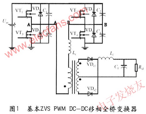 基本ZVS PWM DC—DC移相全橋變換器 m.makelele.cn