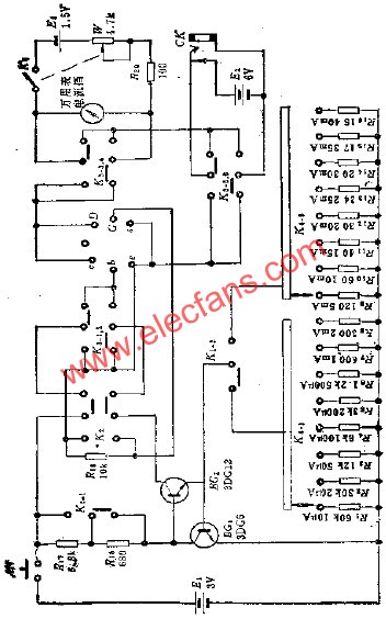 晶體管測(cè)試儀電路  m.makelele.cn