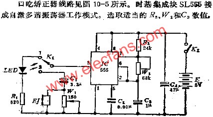 口吃矯正器電路  m.makelele.cn