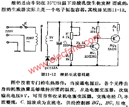 酸奶生成器電路  m.makelele.cn