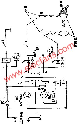 電子打魚器電路  m.makelele.cn