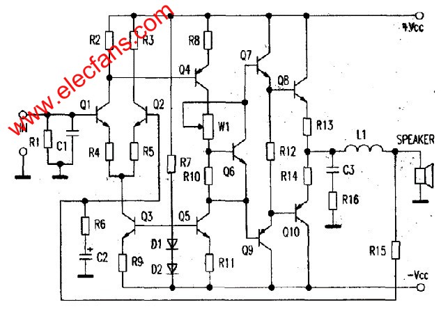 OCL功放電路 m.makelele.cn