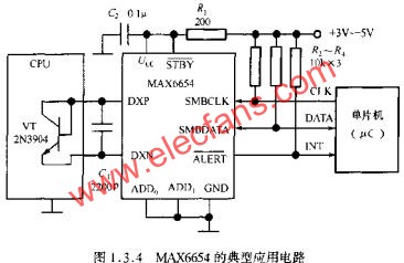 MAX6654的典型應(yīng)用電路  m.makelele.cn