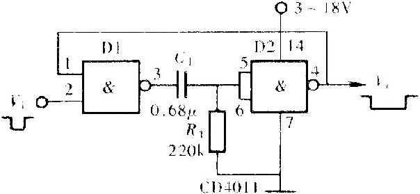 由門電路組成的單穩(wěn)態(tài)觸發(fā)器