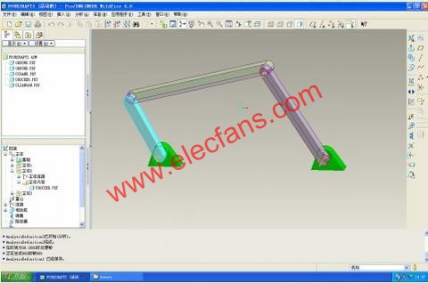 Pro/E四桿機構(gòu)的運動仿真   m.makelele.cn