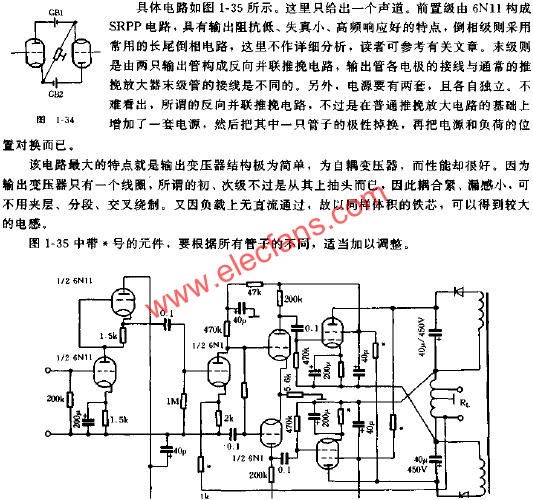 膽機推挽功放電路  m.makelele.cn