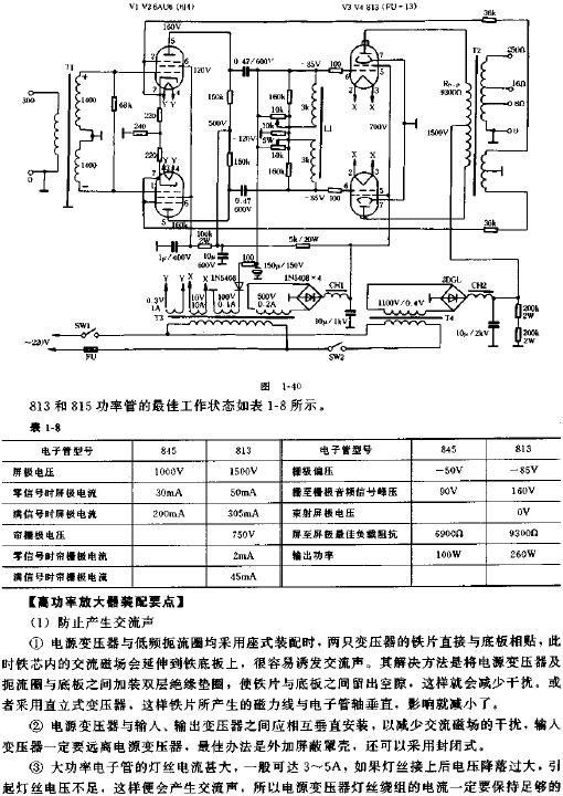 高功率電子管功率放大器電路原理圖  m.makelele.cn