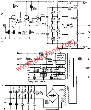簡(jiǎn)潔的膽石混合功放的制作  m.makelele.cn