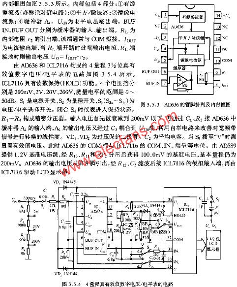 4量程真有效數(shù)字電壓/電平表的電路  m.makelele.cn