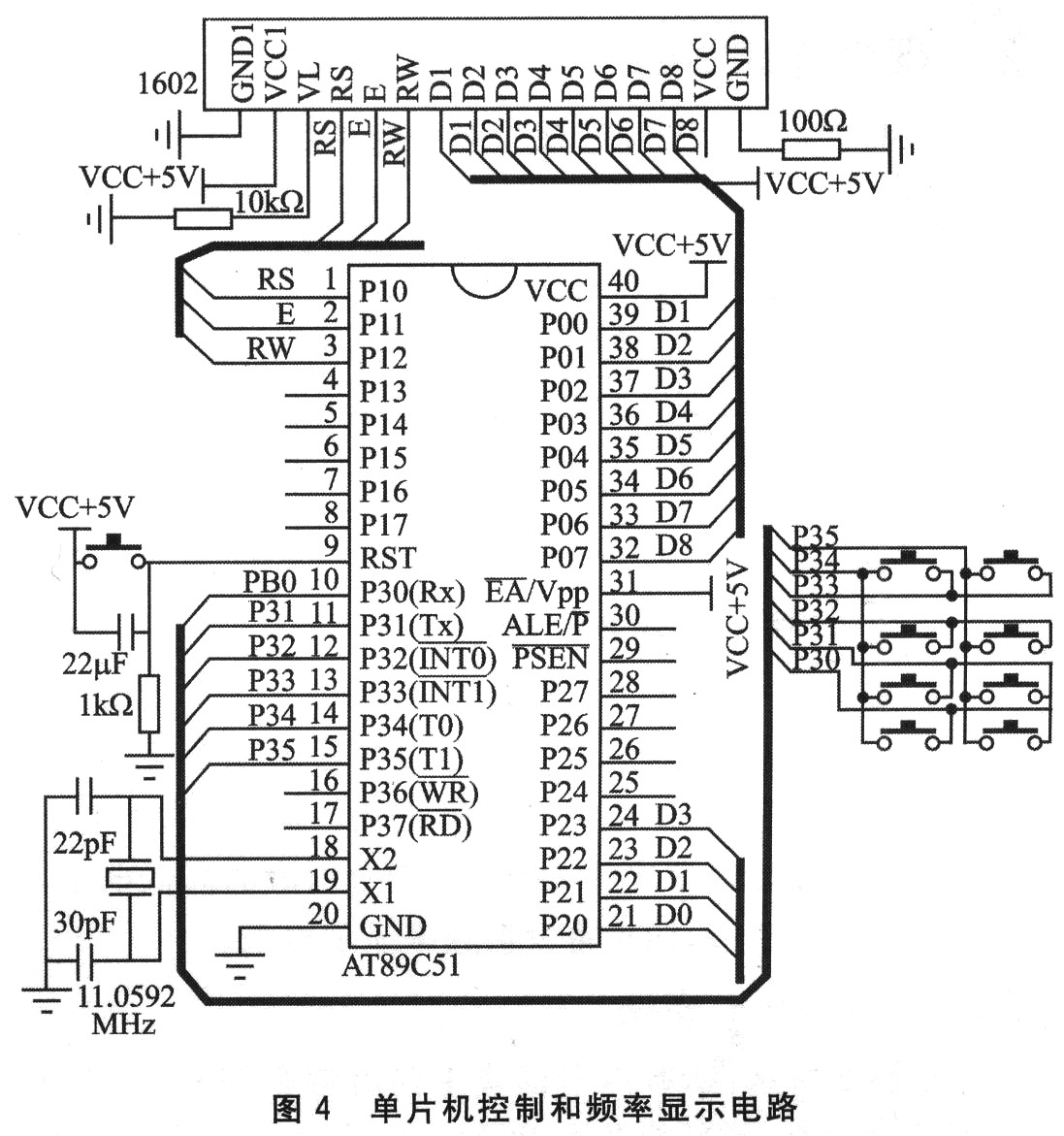 單片機(jī)控制和頻率顯示電路