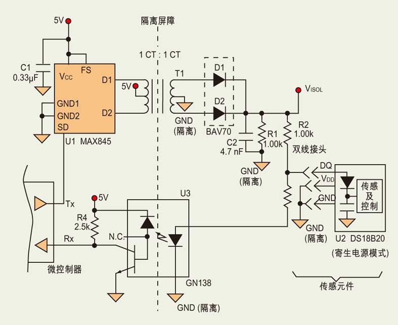電路中僅用了一個隔離變壓器驅(qū)動器