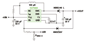 升壓轉(zhuǎn)換器典型電路圖