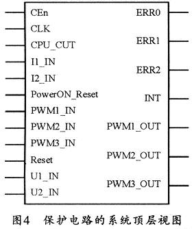 保護(hù)電路的系統(tǒng)頂層圖