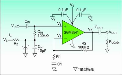 圖3：齊納二級(jí)管偏置電路。
