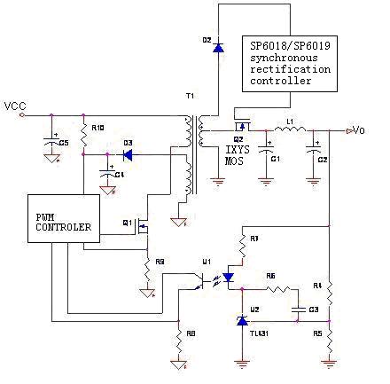 圖3：適配器常用的反激同步整流控制電路。