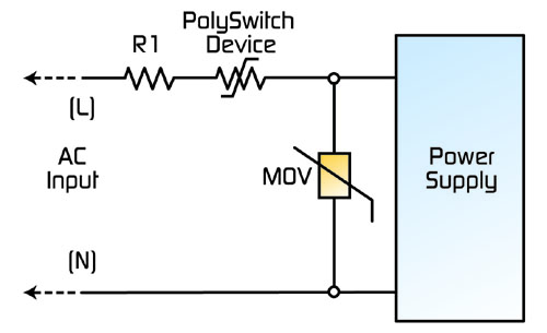 圖3：開關(guān)模式電源的典型電路保護(hù)設(shè)計(jì)