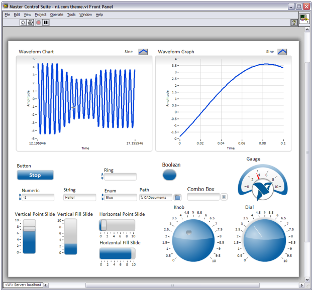 高級(jí)用戶(hù)可以完全定制LabVIEW前面板的外觀和感覺(jué)