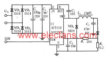 基于ACTl12 的MR16 LED驅動器