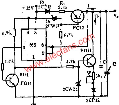 時基集成電路組成多種波形發(fā)生器電路圖  m.makelele.cn