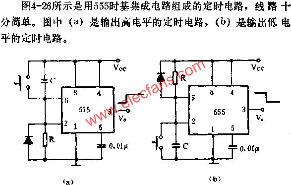時基集成電路組成定時電路圖 m.makelele.cn