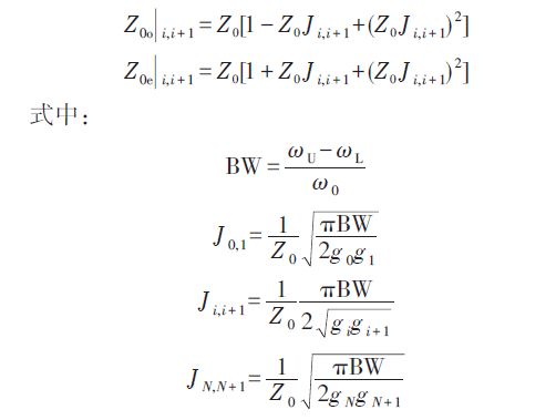 耦合微帶線帶通濾波器中傳輸線的奇模、偶模通過(guò)公共接地板產(chǎn)生耦合效應(yīng)，并導(dǎo)致了奇模特性阻抗和偶模特性阻抗