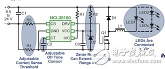 采用NCL30100的LED MR16燈泡方案