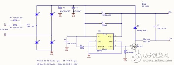 基于ILD4001的DC/DC Buck LED恒流驅動電路