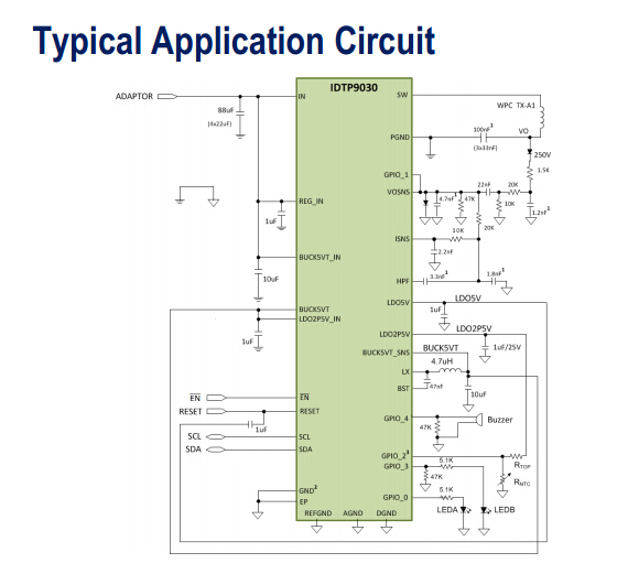 P9030 無(wú)線充電發(fā)射器