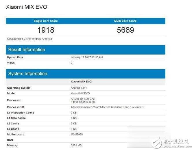 小米MIX的進(jìn)化版小米MIX EVO跑分爆光：全新黑科技足夠震撼
