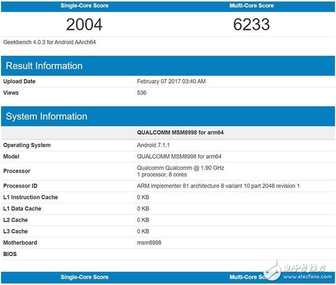 驍龍835跑分不敵麒麟960，小米6恐難敵華為榮耀V9？