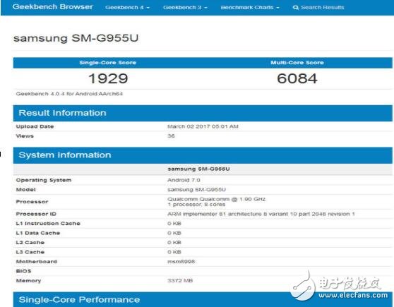 三星S8 Plus跑分曝光：秒殺一加3，性能強悍