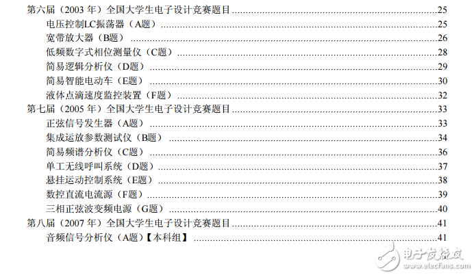 全國(guó)大學(xué)生電子設(shè)計(jì)大賽國(guó)賽題匯集