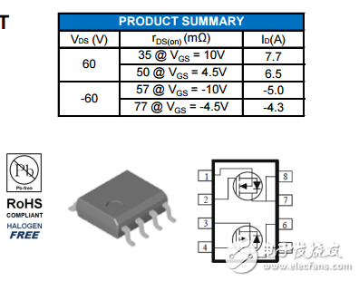AM4599C:可完全替代AO4612/AO4611適用于無刷電機(jī)