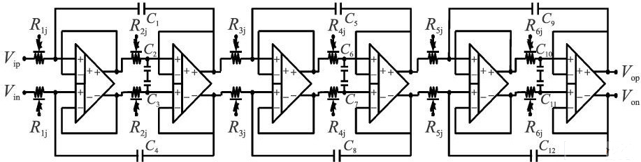 全差分六階切比雪夫?yàn)V波器